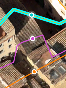 Höhenprofildiagramm mit Gelände-, Layer- und Linienhöhe