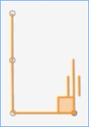 Visuelle Hinweise zeigen an, wenn Sie rechtwinklige und parallele Linien in einem Feature zeichnen.