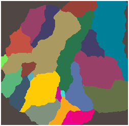 Watersheds delineated Watersheds delineated