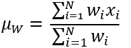 Weighted mean equation