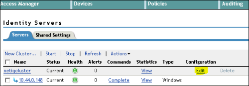 Consola de administración