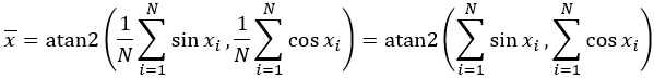 Formule de la moyenne circulaire