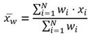 Equation de la moyenne pondérée