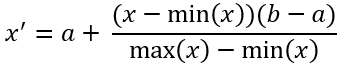 Formule de mise à l’échelle minimum-maximum de l’indice en sortie Formule de mise à l’échelle minimum-maximum de l’indice en sortie