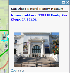 Fenêtre contextuelle avec affichage d'attributs personnalisés Fenêtre contextuelle avec affichage d'attributs personnalisés