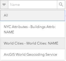 検索リソースの選択 検索リソースの選択