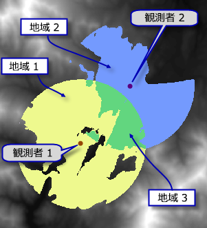 入力フィーチャと出力可視性ラスター