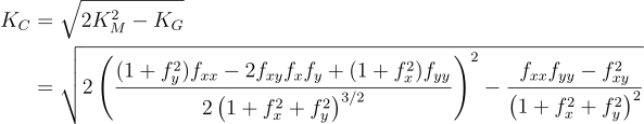 Casorati 曲率组合方程 Casorati 曲率组合方程